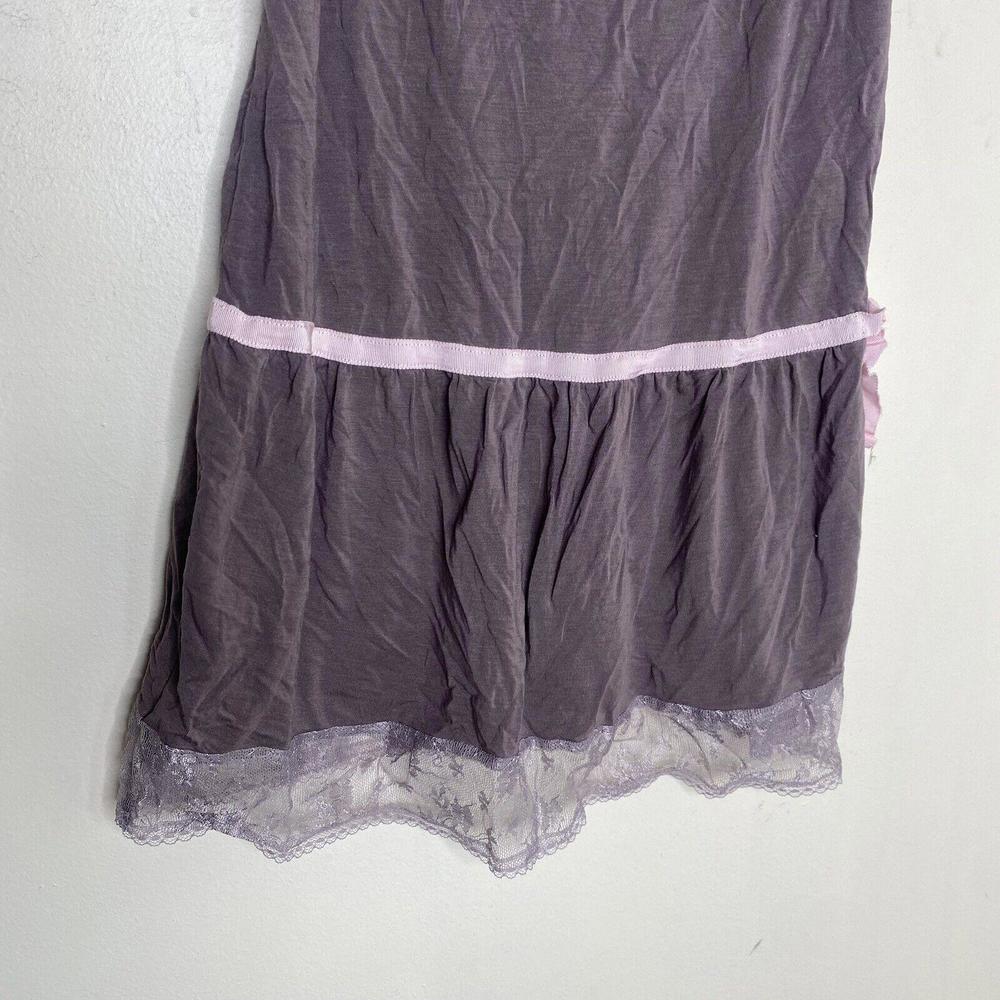 Victorias Secret Y2k Mauve Lace Pink Tie Mini Dress Lingerie Slip Size XS Ballet - Picture 3 of 12
